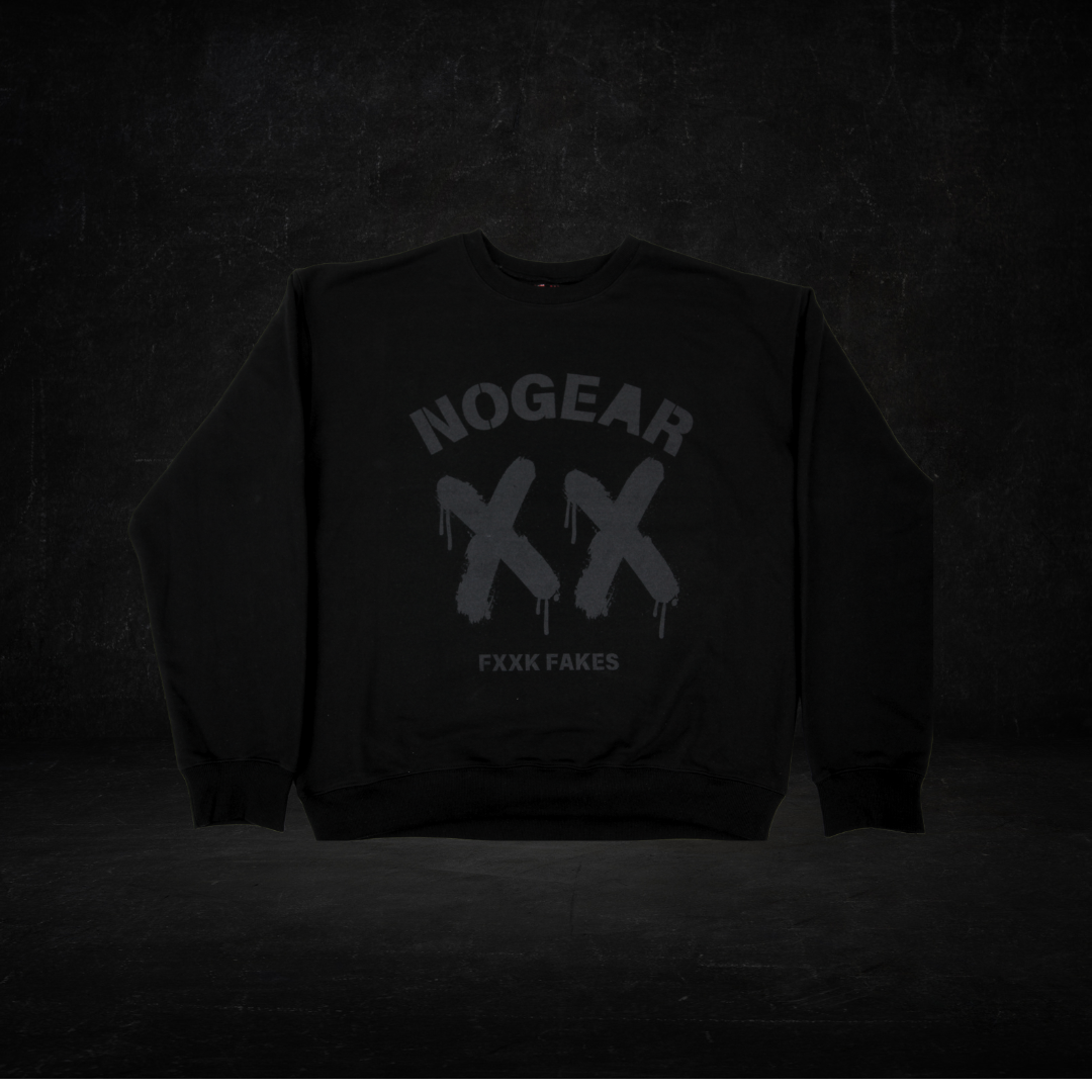 XX Dark Gray Logo Black Sweatshirt