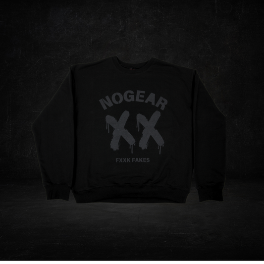 XX Dark Gray Logo Black Sweatshirt