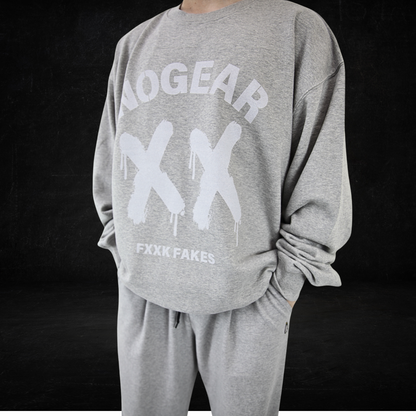 XX White Logo Gray Sweatshirt