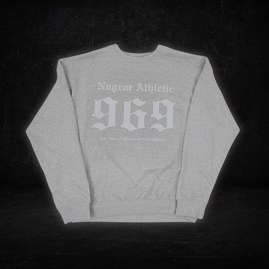 969 White Logo Gray Sweatshirt